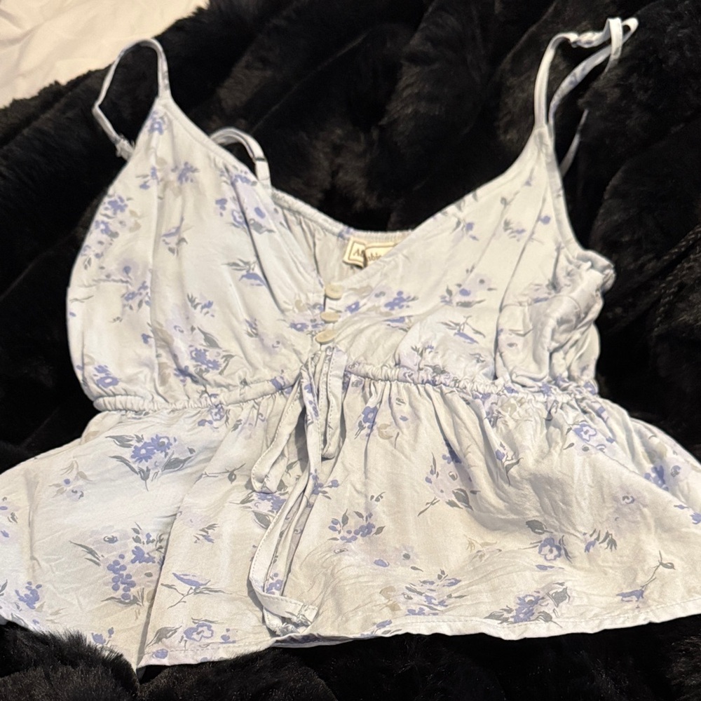 Abercrombie & Fitch Light Blue Floral Camisole